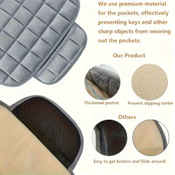 Universal ComfortFit Oval Car Seat Cushion - Seat Cushions - Soft, Breathable, Anti-Slip, Lightweight, Portable