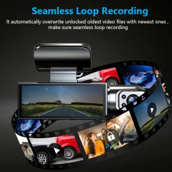 3.16inch Dual-Lens Dash Camera - On-Dash Cameras with 1080P HD Night Vision, G-Sensor, Wide Angle, Loop Recording