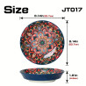 Bohemian Style Flower Themed Ceramic Dinner Plates Set of 1 - 8 Inch Round Decorative All-Season Dishware for Steak