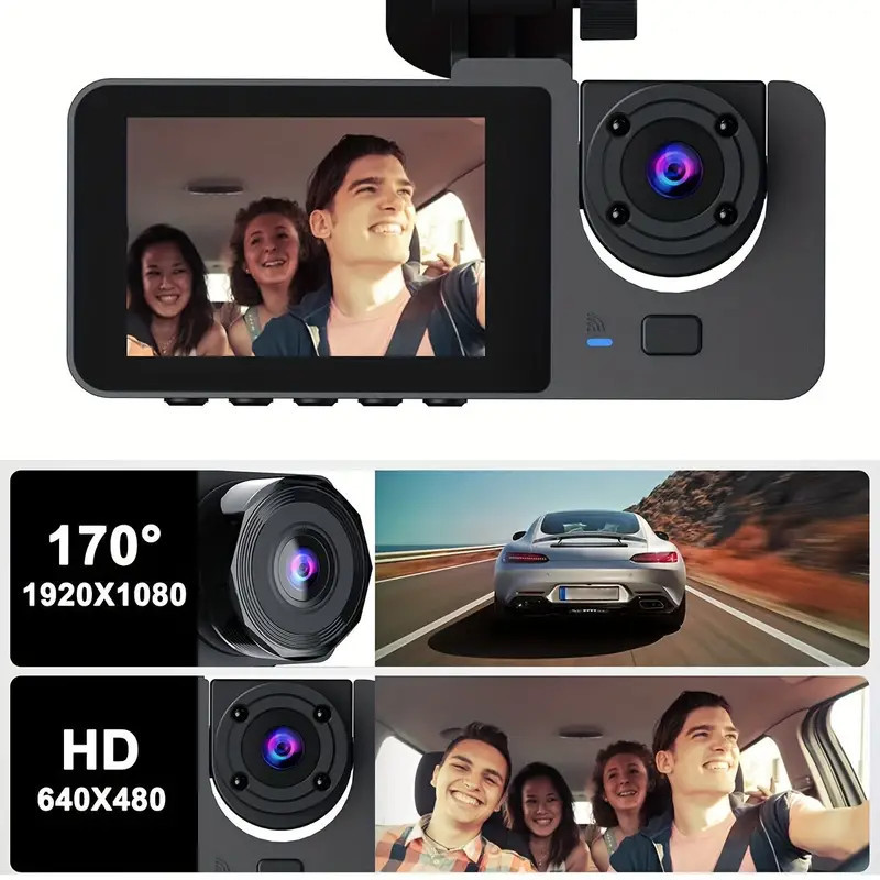 32GB 4K UHD Dash Camera - Vehicle Backup Cameras with Enhanced Night Vision, Wide Dynamic Range, G-Sensor